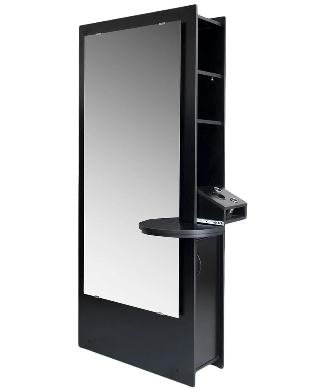 Buy-Rite Allegro Double-Sided Salon Styling Station Black Dual Mirrors