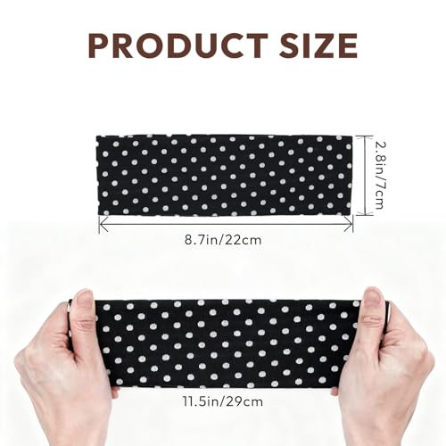 Aranya 5-Pack Polka Dot Headbands for Women - Vintage Style Hair Accessories