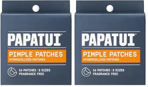 PAPATUI Men’s Hydrocolloid Pimple Patches - Acne Spot Treatment, 36 Count