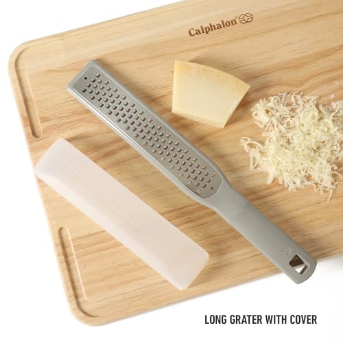 Calphalon Stainless Steel Handheld Grater & Zester with Cover