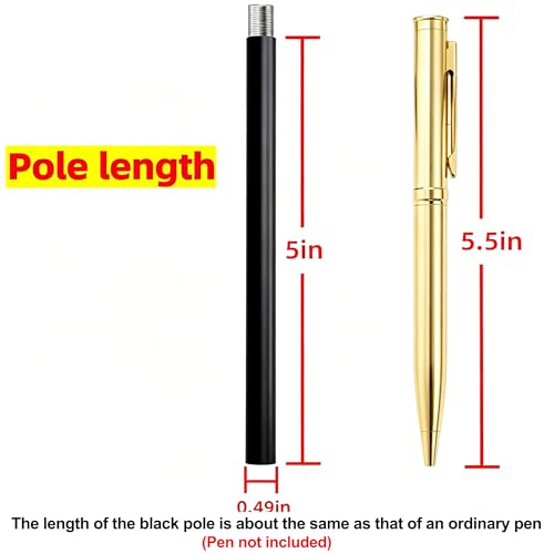 SGLfarmty M10 Adjustable Extension Poles - 2 Pack, 5-Inch Matte Black Downrods for Pendant Lights & Chandeliers