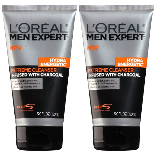 L'Oreal Paris Men Expert Hydra Energetic Charcoal Cleanser - 2 ct