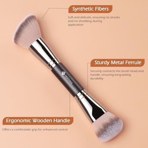 Dual-Ended Makeup Brush for Foundation & Blush - TEOYALL