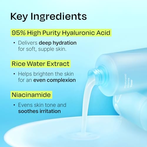Celladix Hyaluronic Acid Toner with Rice Extract & Niacinamide – 10.14 Fl Oz, Hydrating Korean Skincare