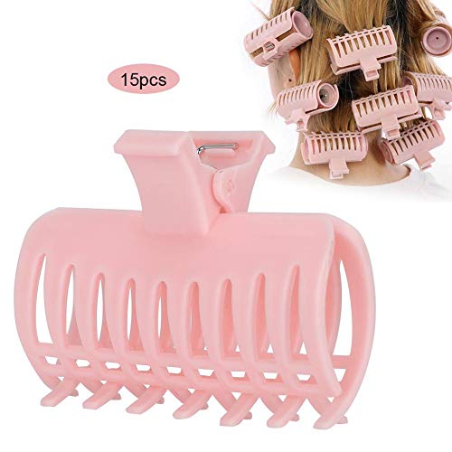 Sonew 15-Piece Hot Roller Clips for Hair Styling - Heat Resistant Clamps
