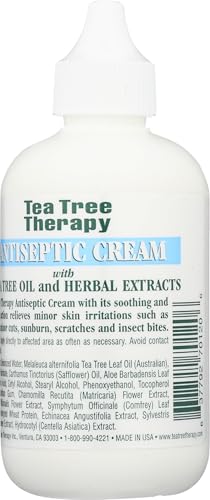 Tea Tree Therapy Antiseptic Cream 4oz - Relieves Minor Skin Irritations, Pack of 1