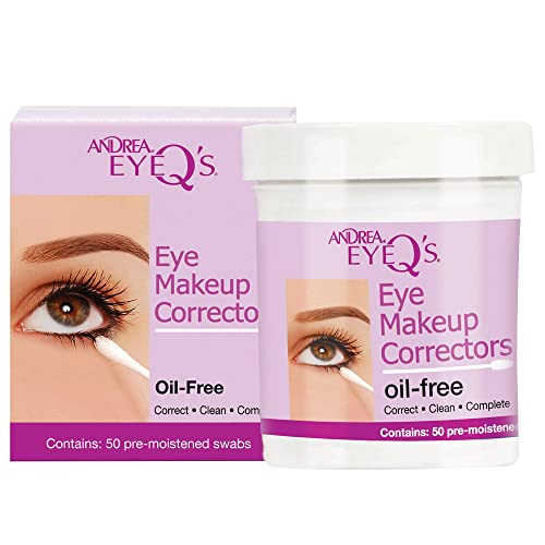 Andrea Oil-Free Eye Makeup Correctors 50-Count Pack of 3 - Contact Lens Safe