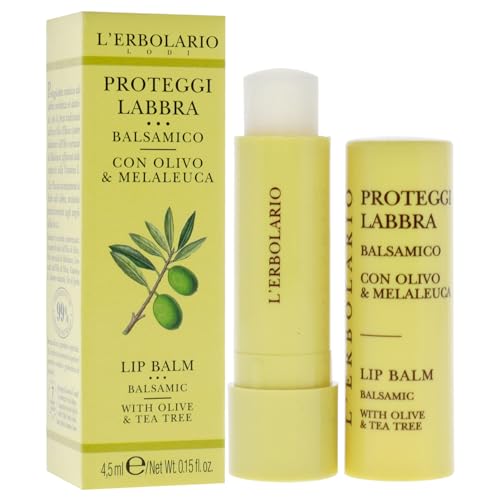 L'Erbolario Olive and Tea Tree Lip Balm – Moisturizing Lip Treatment