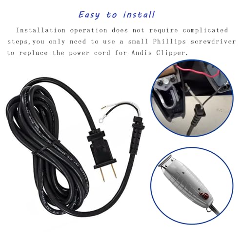 Replacement Power Cord for Andis T-Outliner Hair Clipper 04624