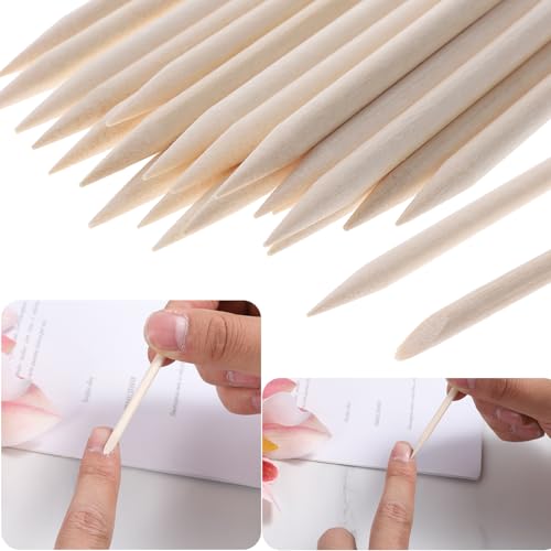 40 Pack Mini Nail File & Wooden Cuticle Pusher Set
