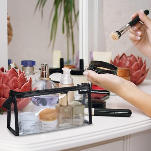TSA Approved Clear Toiletry Bag for Travel - 8.8x2.4x4.1 inches