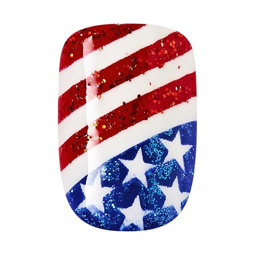 Kiss imPRESS Liberty Press-On Nails - No Glue, Short Squoval, 30 Count