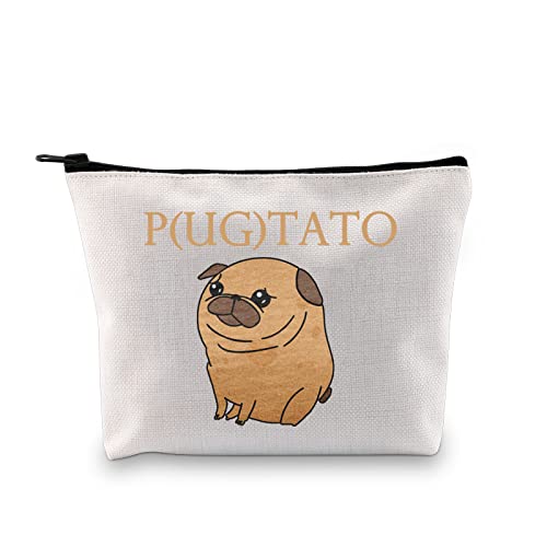 Pugtato Makeup Bag - Funny Pug Lover Gift Zipper Pouch for Travel