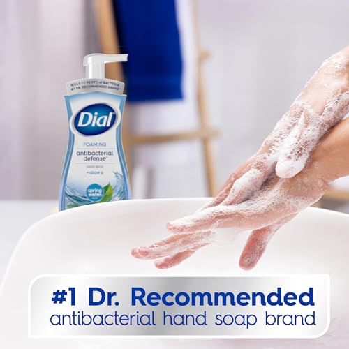 Dial Antibacterial Foaming Hand Wash - Spring Water, 7.5 fl oz (Pack of 2)