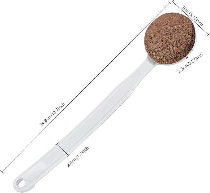 Curved Handle Pumice Stone - Ergonomic Foot Scrubber for Smooth Feet