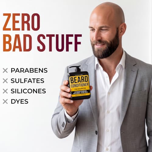 Beard Conditioner for Men - 16 Fl Oz Leave In Biotin Softener