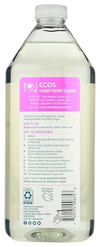 ECOS Lavender Hypoallergenic Hand Soap 32oz Bottle - Natural & Moisturizing
