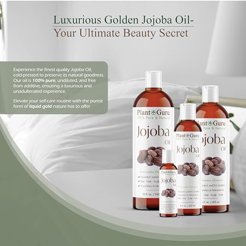 Plant Guru 100% Pure Cold Pressed Jojoba Oil - 16 fl. oz. Moisturizer