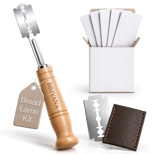 Bread Lame Sourdough Scoring Tool Set with Beech Wood Handle