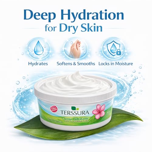 Terssura Moisturizing Cream with Pure Glycerine for Dry Skin - 240ml
