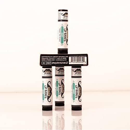 Natural Mint Lip Balm Set - Hydrating & Soothing 4-Pack for Dry Lips