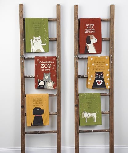 Funny Cat Lady Kitchen Towel - 28" Cotton Dish Towel