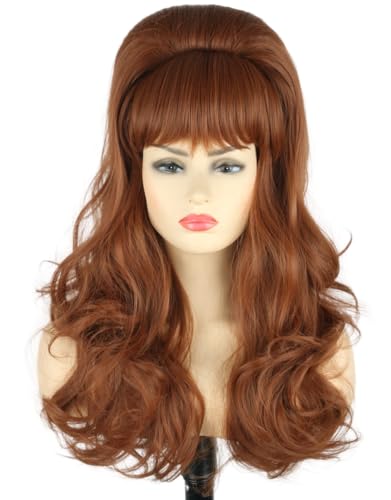 Topcosplay Light Brown Long Wave Wig - 1950s-1980s Style