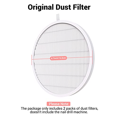 MelodySusie 2 Pack Nail Dust Collector Replacement Filters