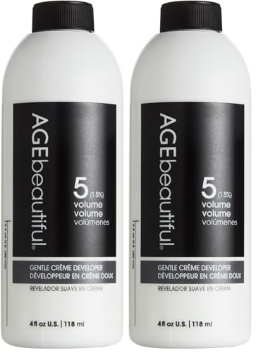 AGE Beautiful 5 Volume Hair Developer - 4 Fl Oz (Pack of 2) for Gray Coverage