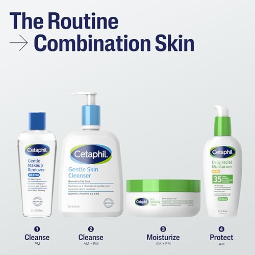 Cetaphil Gentle Oil-Free Makeup Remover for Sensitive Skin, 6 Fl Oz