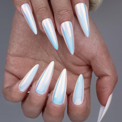 Iridescent Mermaid Chrome Nail Powder - 0.5g Unicorn Pearl Pigment