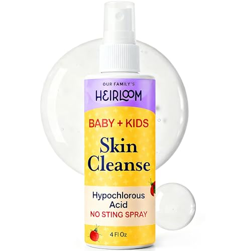 Hypochlorous Acid Baby & Kids Skin Spray - Soothes Diaper Rash, Eczema, Cuts & Scrapes, 4 oz