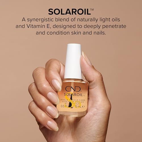 CND SolarOil Cuticle Oil, Natural Blend Of Jojoba, Vitamin E, Rice Bran and Sweet Almond Oils, Moisturizes and Conditions Skin (Packaging May Vary)
