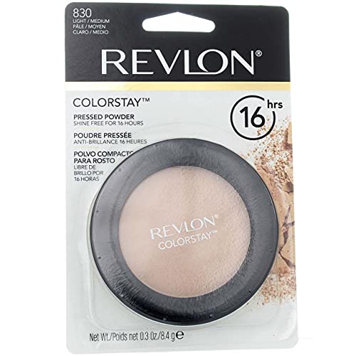 Revlon ColorStay Pressed Powder with SoftFlex Light Medium 830 – Oil-Free, Non-Irritating, Pack of 2