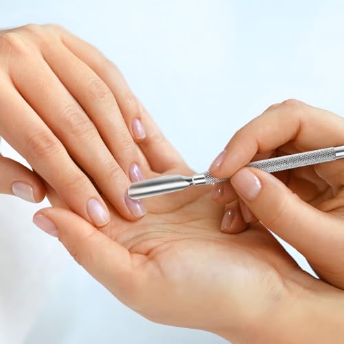 Dual-Ended Stainless Steel Cuticle Pusher and Trimmer Tool