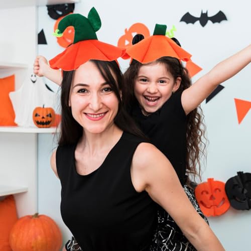 Beavorty Halloween Pumpkin Headband - 2Pcs Party Hair Bands