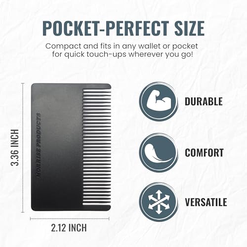 Mini Hair & Mustache Comb Kit - 3 Pack Anti-Static Beard Combs