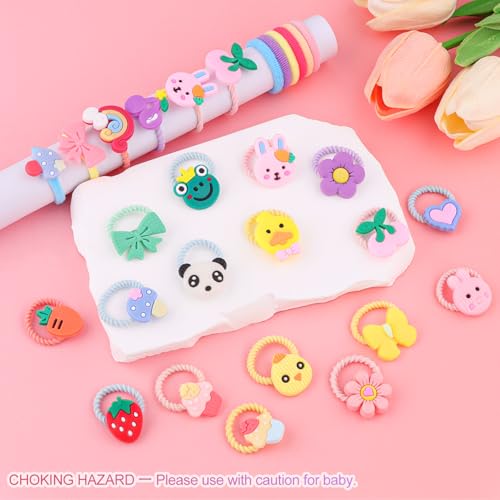 GA&EN 150PCS Colorful Baby Hair Ties Series A-150PCS, Mini Scrunchies for Toddler Girls