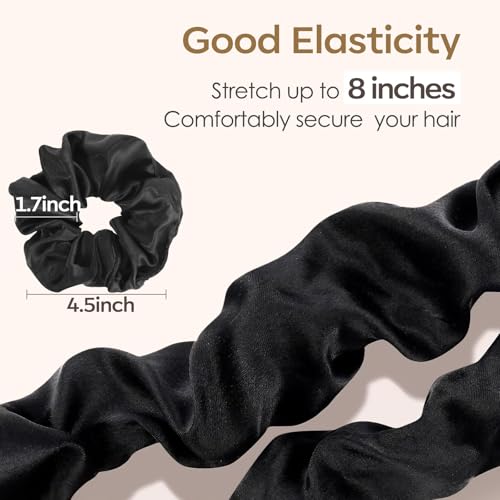 Satin Scrunchies for Thick Hair - 20 Pcs Luxury No-Damage Hair Ties