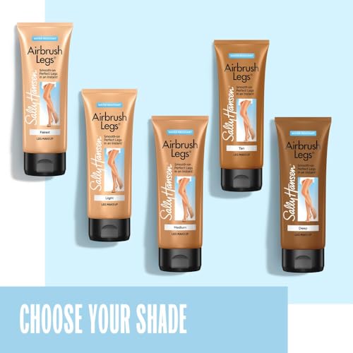 Sally Hansen Airbrush Legs¢ç, Leg Makeup, Medium, Easy Application, Flawless Looking Legs, Water Resistant, Transfer Proof Lotion