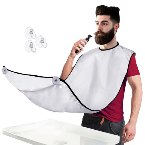 Mobi Lock Beard Shaving Catcher Bib - Grooming Apron & Shaving Cape