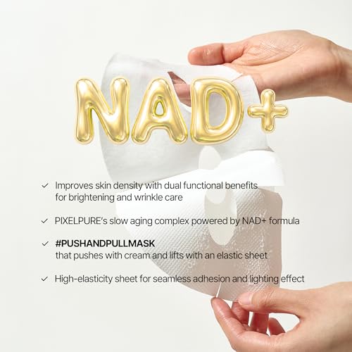 PIXELPURE NAD+ Slow Aging Cream Sheet Mask - Firming & Hydrating K-Beauty
