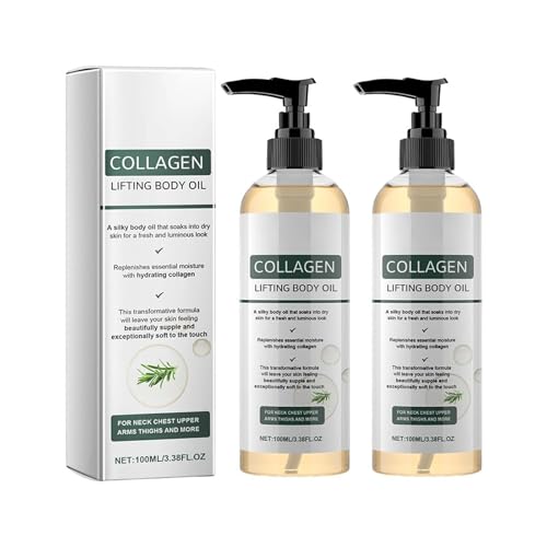 Hydrating Collagen Body Oil – Firming Moisturizer for Dry Skin, 2 Pack