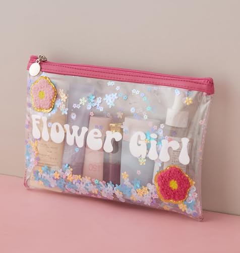 Flower Girl Cosmetic Bag – 1 Pack | Cute Gift for Weddings