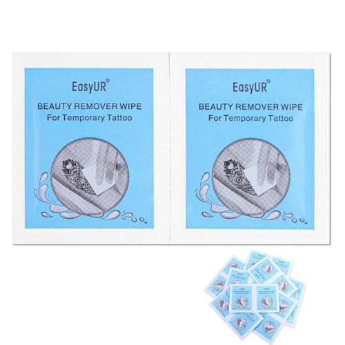 Achenyu Disposable Tattoo & Face Paint Removal Wipes 20 Pack S - Hygienic, Quick-Dry, Gentle