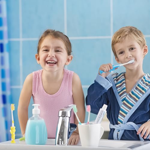 60pcs Kids Manual Toothbrushes - Soft Bristles, Individually Wrapped, 4 Colors