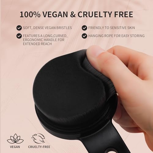 docolor Black Self Tanner Back Applicator - Soft Lotion Applicator for Self-Tanning