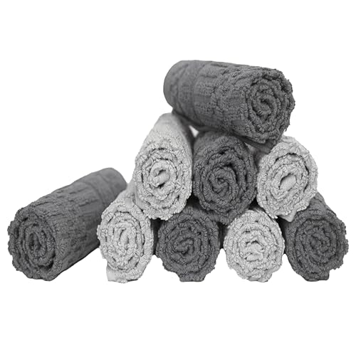 PH Pleasant Home 12-Pack 100% Cotton Wash Cloths - 509 GSM, 12" x 12"