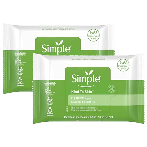 Simple Kind to Skin Cleansing Makeup Remover Wipes - Vegan & Gentle