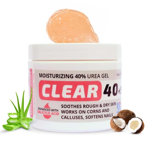 CLEAR Urea Gel 40% Plus 2% Salicylic Acid - 4oz Exfoliating Foot Treatment
